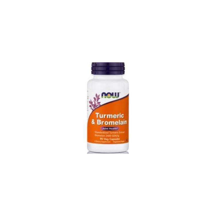 NOW FOODS Turmeric And Bromelain 90vegicaps